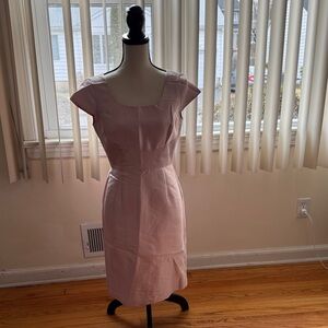 Tahari Soft Pink Cap-Sleeve Sheath Dress